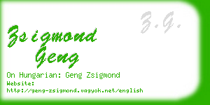 zsigmond geng business card